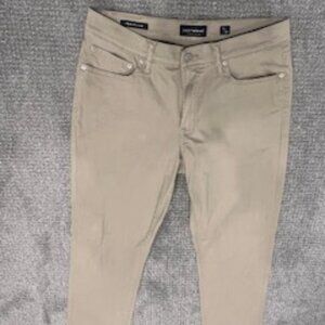 Mens Khaki Lucky 410 Athletic Slim Straight Jeans-33 x 30